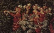 Lucas Cranach Details of The Stag Hunt oil on canvas